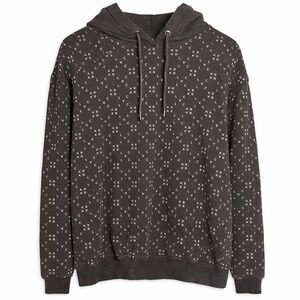 BLVCK Paris All-Over Logo Hoodie Black | Size L 100% French Terry | Streetwear